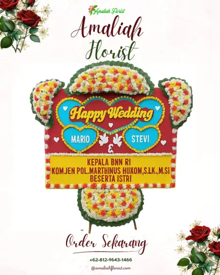 Papan Bunga Pernikahan Malabero